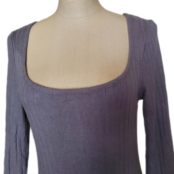 Wild Fable Rib Knit Midi Grey Dress NWT Various Sz - Picture 6 of 9